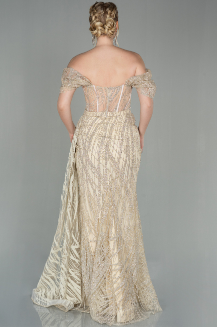 Robe De Soirée Longue Or ABU2706