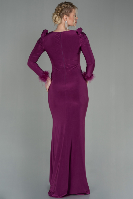 Robe De Soirée Longue Couleur Cerise ABU2804