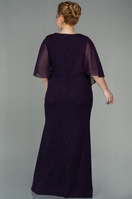 Robe de Soirée Grande Taille Longue Violet ABU2857