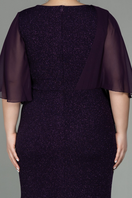 Robe de Soirée Grande Taille Longue Violet ABU2857