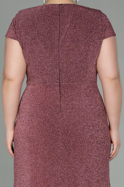 Robe de Soirée Grande Taille Longue Couleur Rose ABU2870
