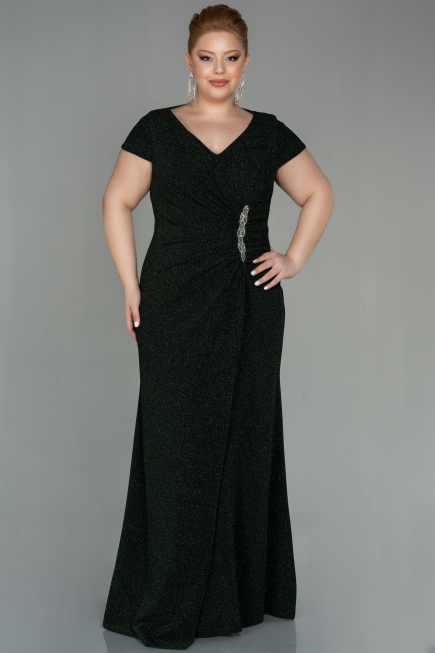 Robe de Soirée Grande Taille Longue Émeraude ABU2870