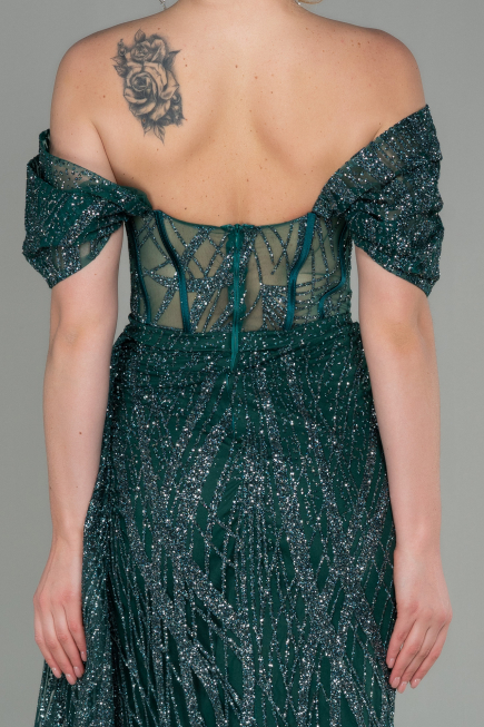 Robe de Soirée Longue Émeraude ABU2706
