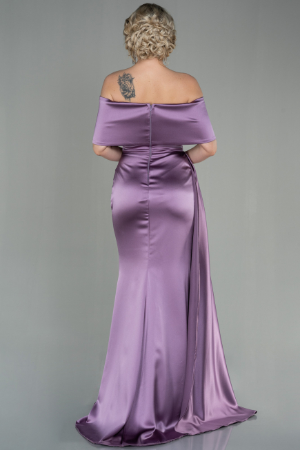 Robe de Soirée Longue Satin Lavande ABU2893