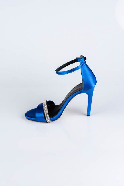 Chaussure De Soirée Satin Bleu Saxe AB702