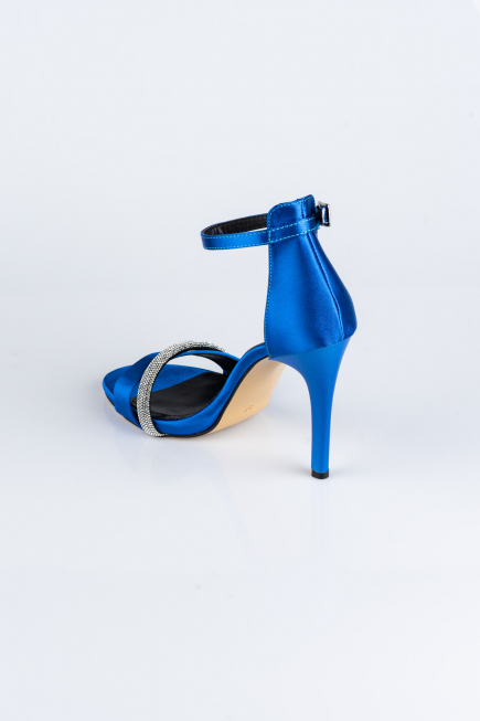 Chaussure De Soirée Satin Bleu Saxe AB702