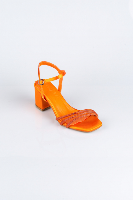 Chaussure de soirée Satin Orange ABS1104