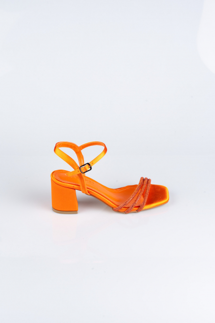 Chaussure de soirée Satin Orange ABS1104