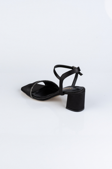 Chaussure de soirée Satin Noir ABS1107