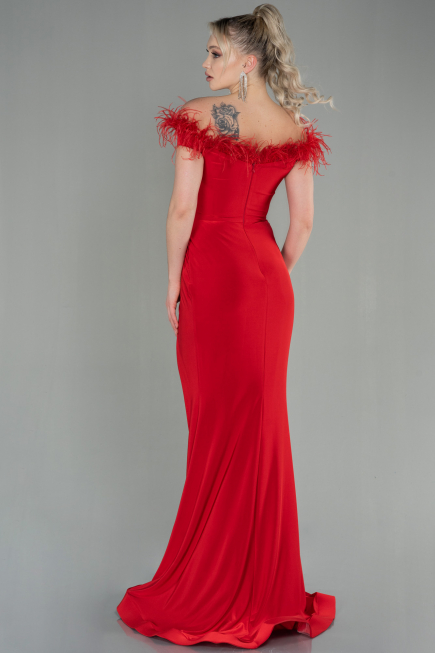 Robe de Soirée Longue Rouge ABU2906