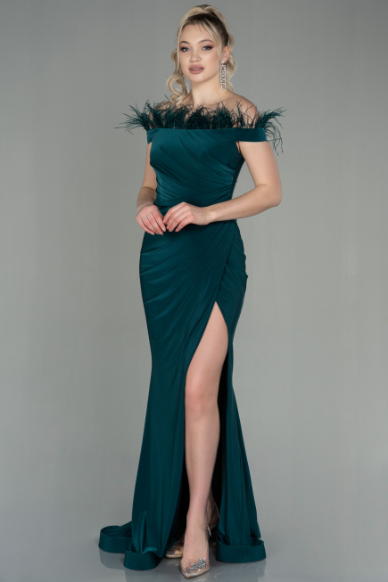 Robe de Soirée Longue Émeraude ABU2906