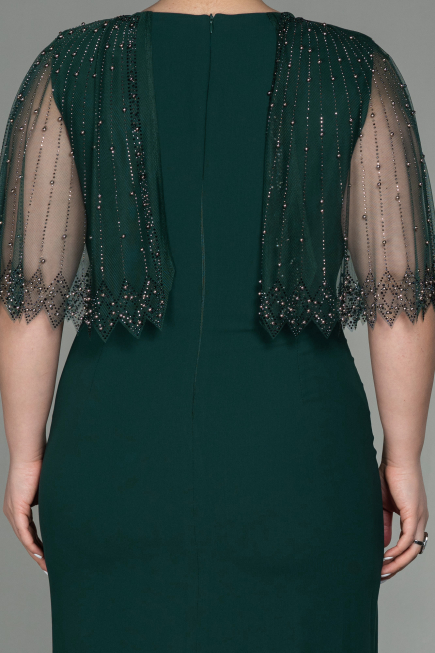 Robe de Soirée Grande Taille Midi Émeraude ABK1662