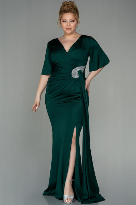Robe Grande Taille Longue Émeraude ABU2441