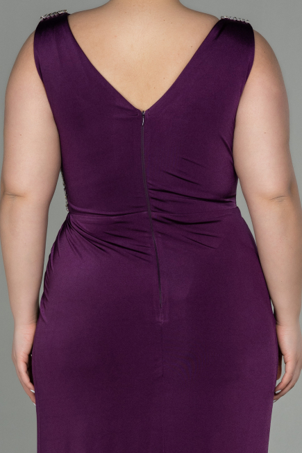 Robe Grande Taille Longue Violet ABU2931