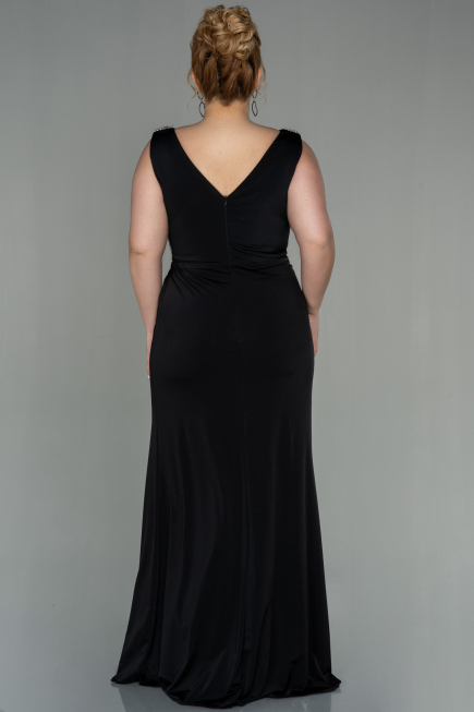 Robe Grande Taille Longue Noir ABU2931
