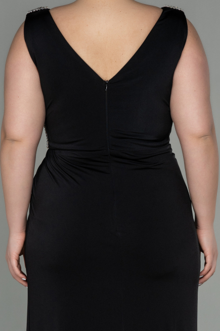 Robe Grande Taille Longue Noir ABU2931
