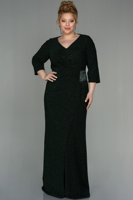 Robe Grande Taille Longue Émeraude ABU2922