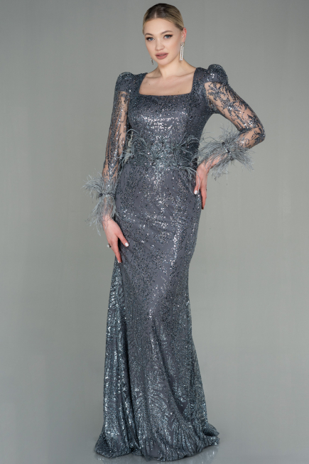 Robe Queue de Poisson Longue Anthracite ABU2938
