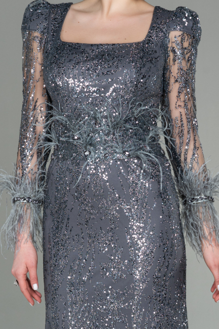 Robe Queue de Poisson Longue Anthracite ABU2938