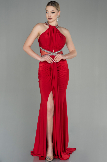 Robe Queue de Poisson Longue Rouge ABU2940