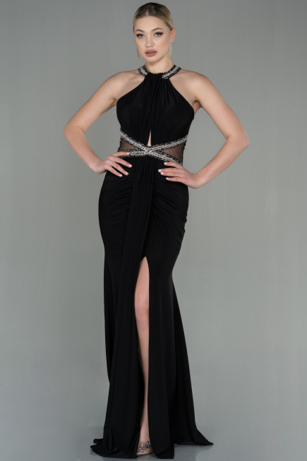 Robe Queue de Poisson Longue Noir ABU2940