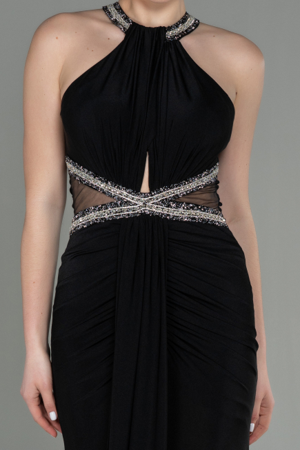 Robe Queue de Poisson Longue Noir ABU2940