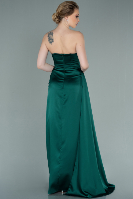 Robe Grande Taille Midi Mousseline Émeraude ABU1598