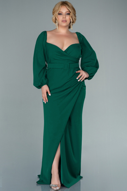 Robe De Soirée Grande Taille Longue Émeraude ABU2292