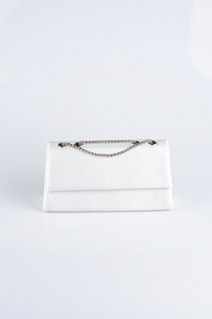 Sac de Soirée Luxe Satin Blanc SH818