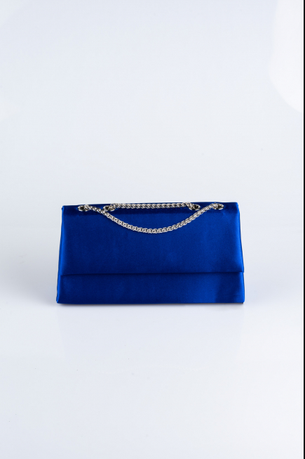 Sac de Soirée Luxe Satin Bleu Saxe SH818