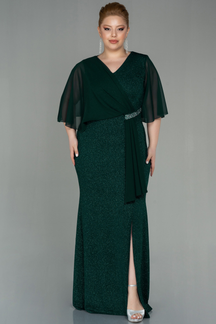 Robe de Soirée Grande Taille Longue Émeraude ABU2857