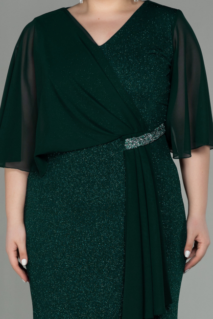 Robe de Soirée Grande Taille Longue Émeraude ABU2857