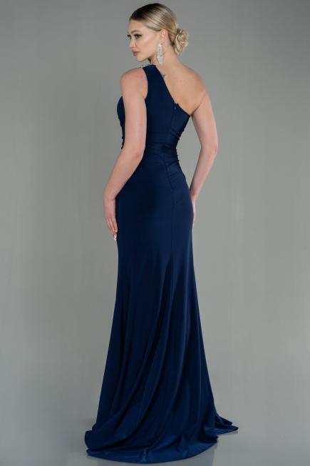 Robe de Soirée Longue Bleu Marine ABU2964