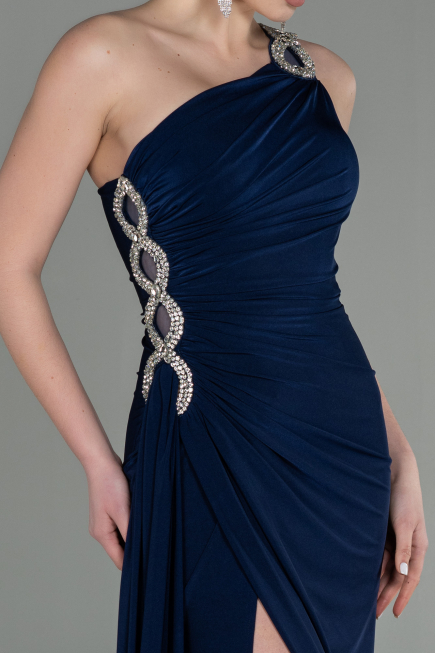 Robe de Soirée Longue Bleu Marine ABU2964