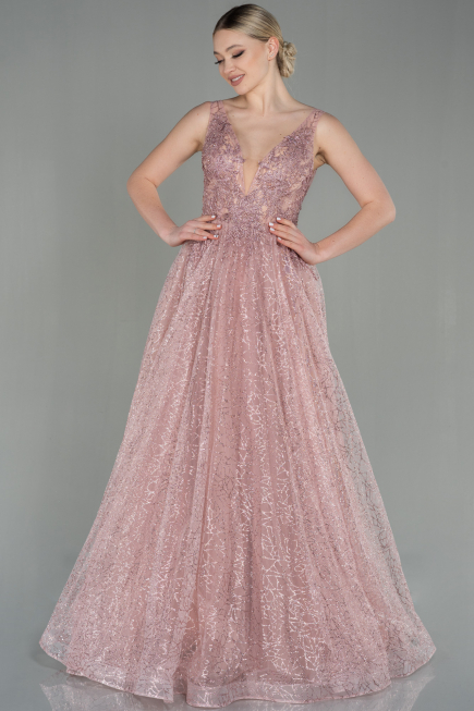 Robe De Soirée Longue Poudre ABU2131