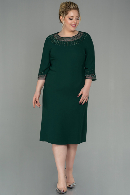 Robe Grande Taille Midi Émeraude ABK1622