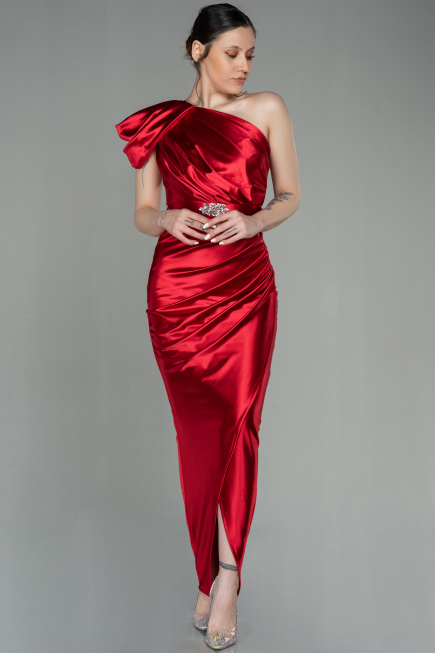 Robe de Soirée Longue Rouge ABU2982