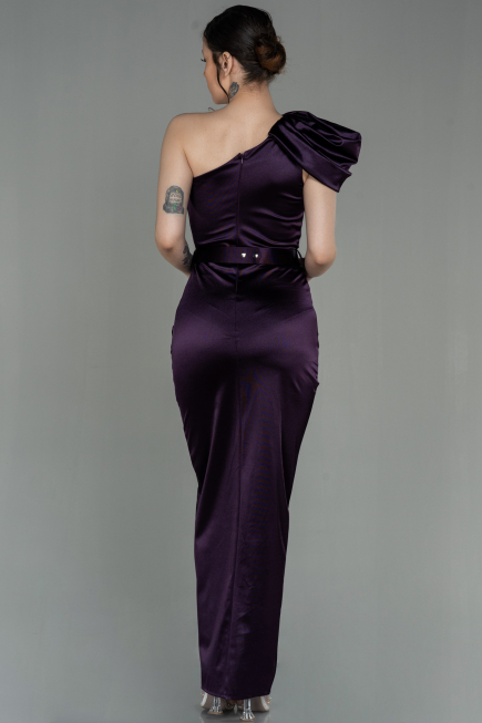 Robe de Soirée Longue Violet Foncé ABU2982