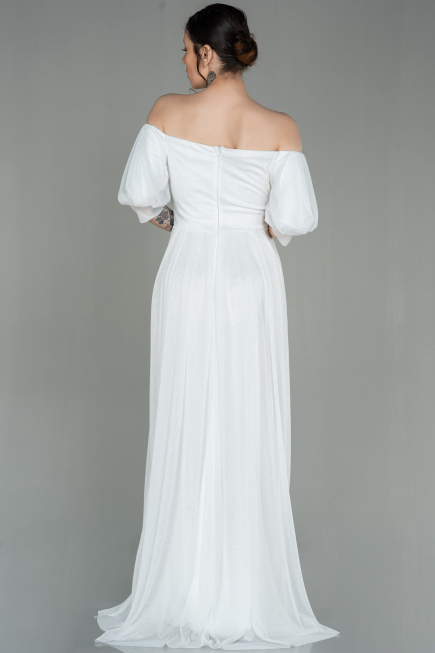 Robe de Soirée Longue Blanc ABU2983