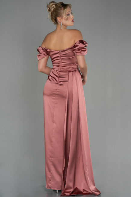 Robe De Fiançaille Satin Longue Pelure D'oignon ABU1606