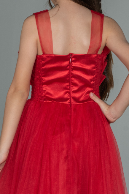 Robe de Soirée Enfants Longue Rouge ABU3032