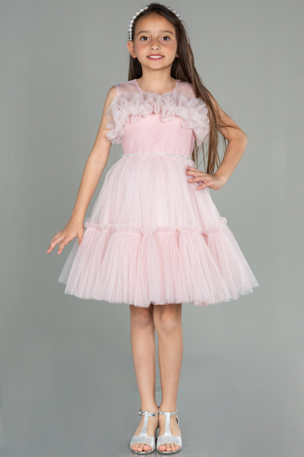 Robe de Soirée Enfants Courte Poudre ABK1707