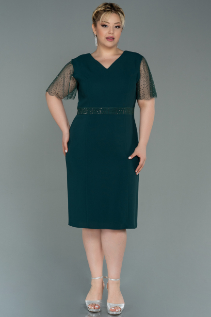 Robe Grande Taille Midi Émeraude ABK1338