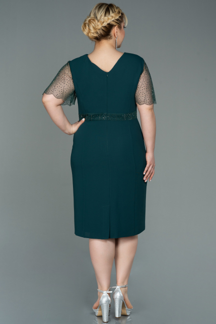 Robe Grande Taille Midi Émeraude ABK1338