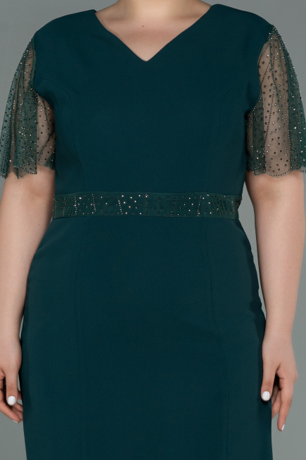 Robe Grande Taille Midi Émeraude ABK1338