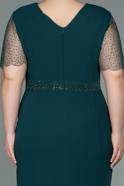 Robe Grande Taille Midi Émeraude ABK1338