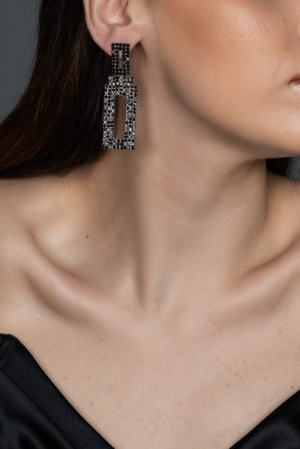 Boucle d'Oreille Noir UK556