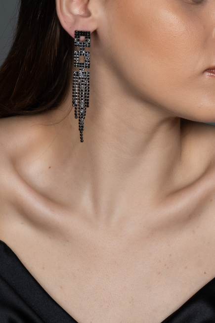 Boucle d'Oreille Noir UK557
