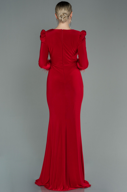 Robe De Soirée Longue Rouge ABU2804