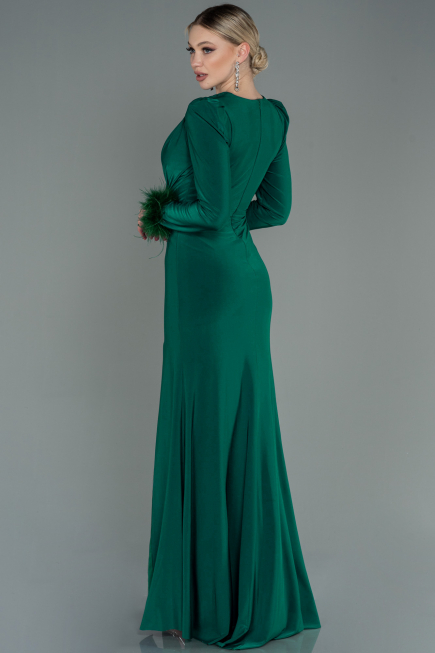 Robe de Soirée Longue Émeraude ABU2804